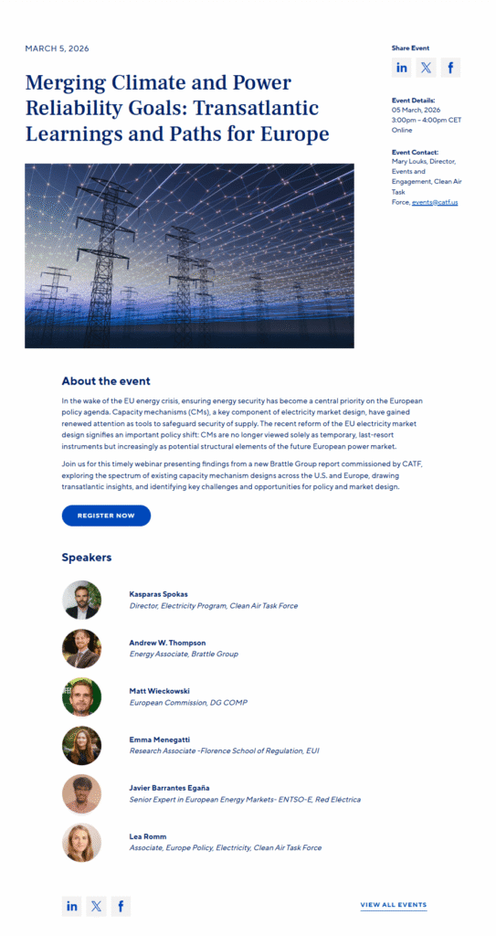 nonprofit event landing page example