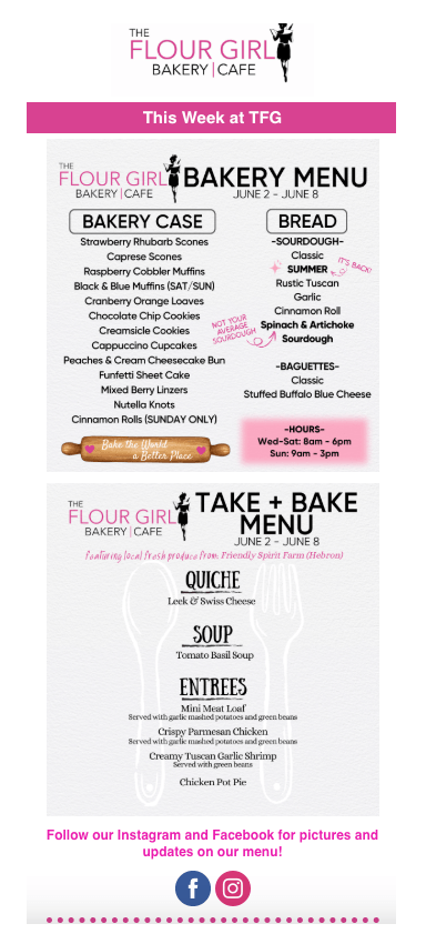 the flour girl email campaign
