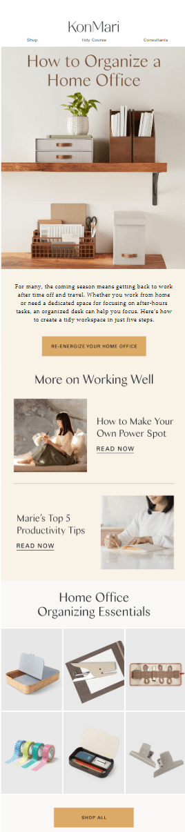 KonMari educational email