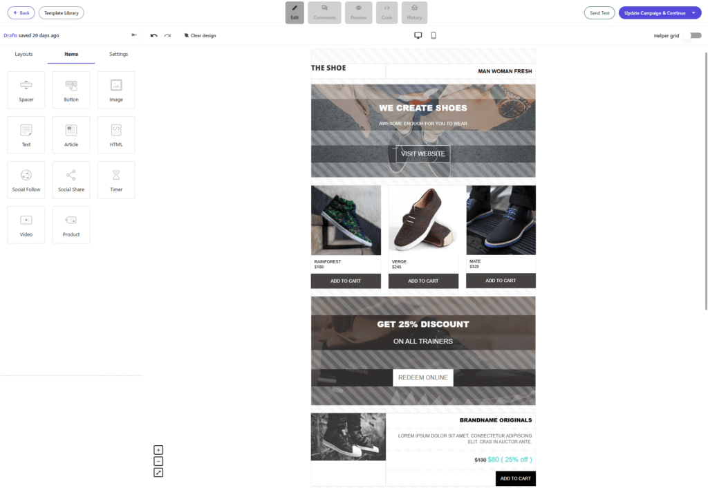 Moosend template builder
