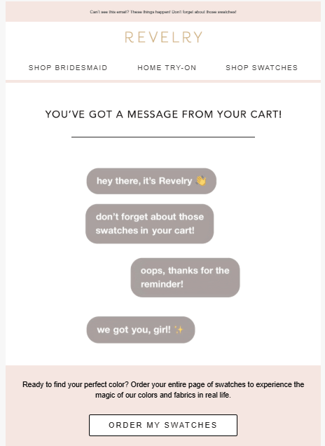 Αbandoned email example Email marketing vs marketing automation