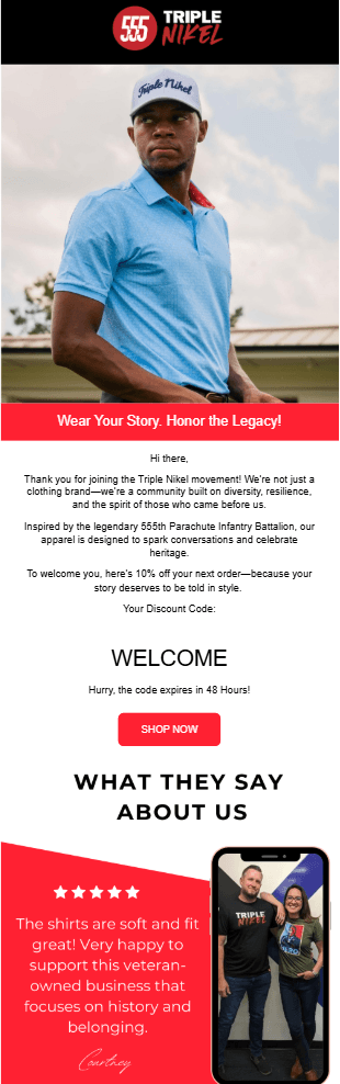 email example with UGC UGC emails