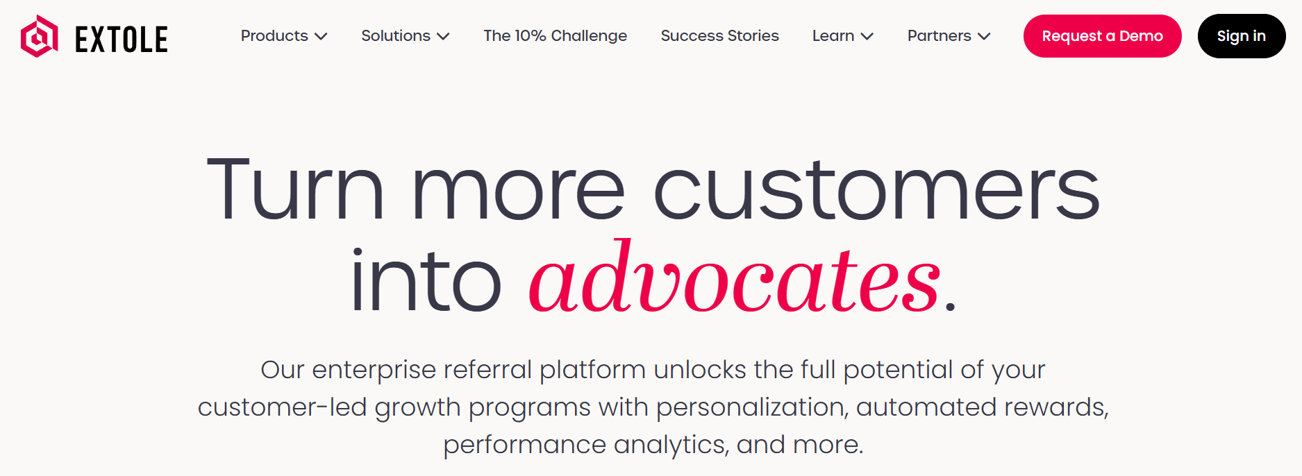 extole referral marketing software