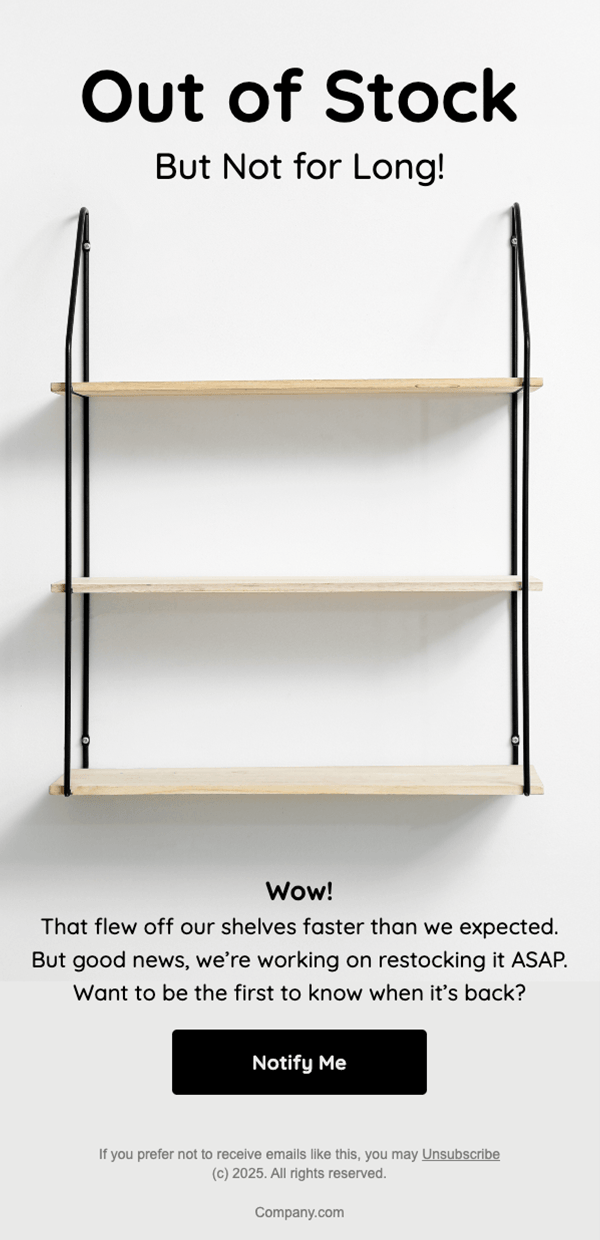 Moosend ready made template