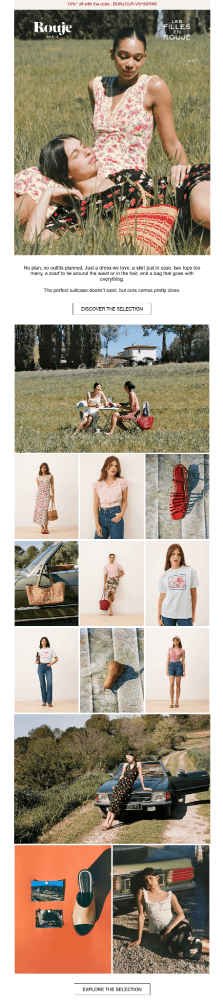 rouje lookbook email example fashion newsletter examples