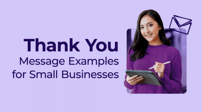 thank you message examples for small business customers