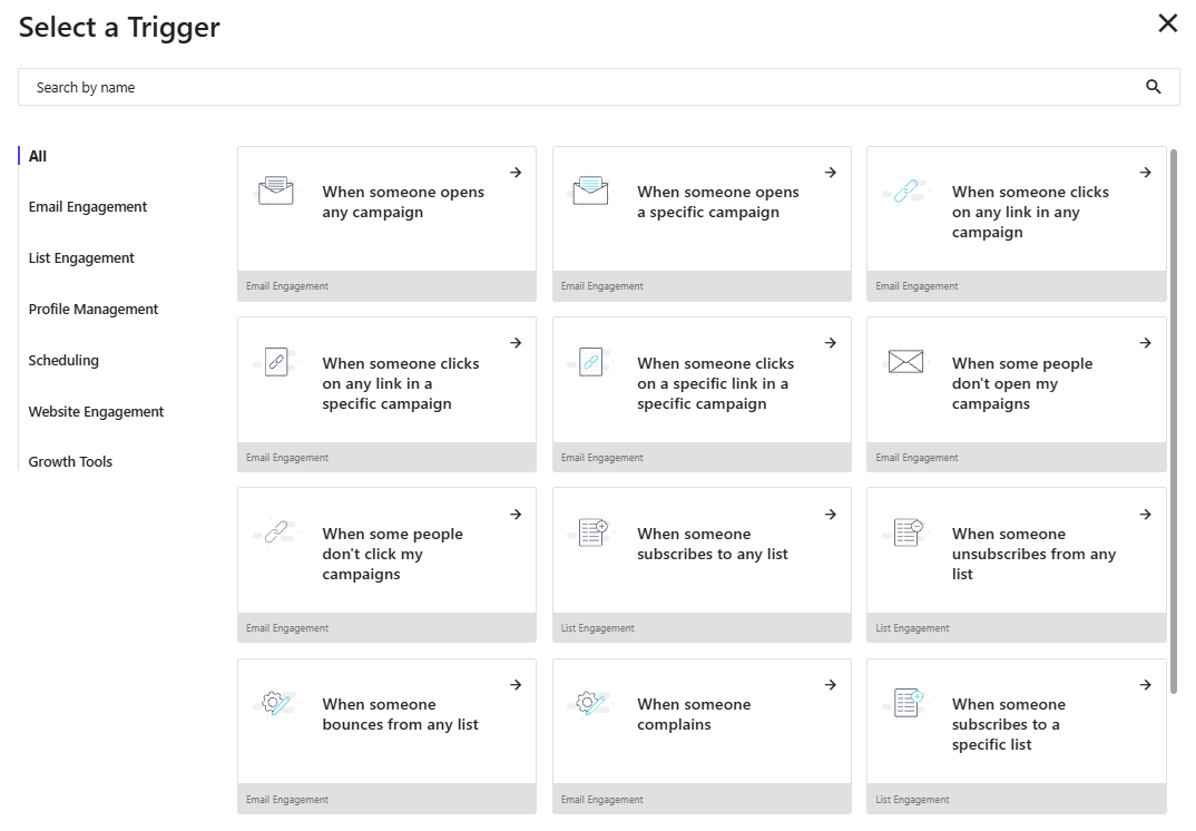 moosend workflow builder triggers