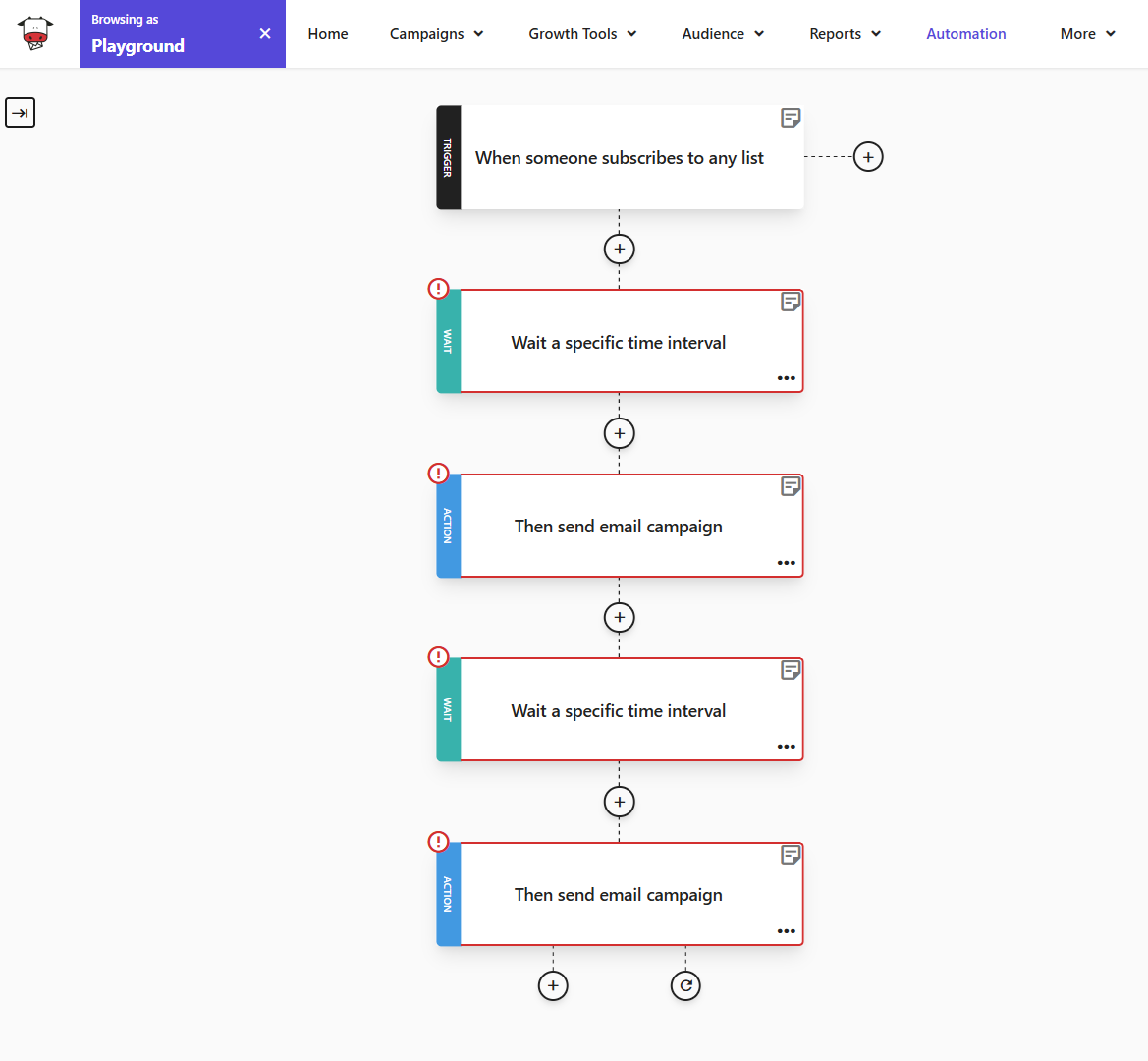 moosend welcome flow template