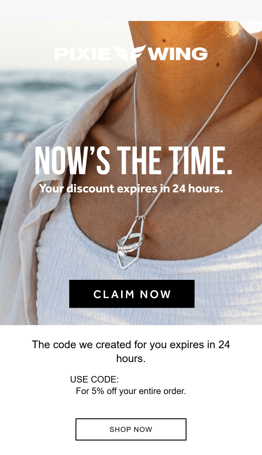 pixie wing special offer reminder