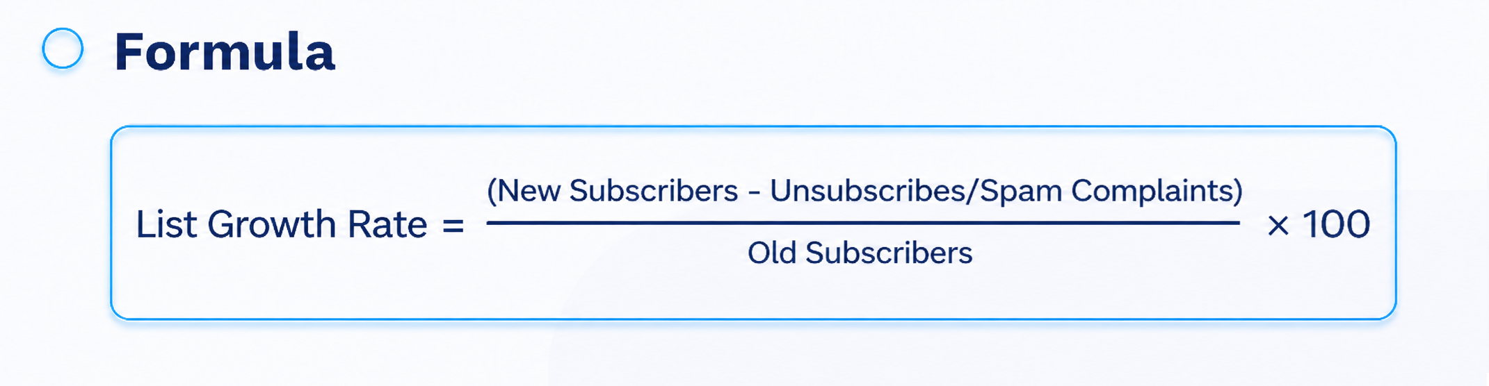 list growth rate email kpis