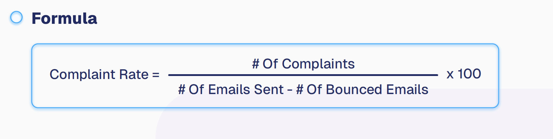 spam complaint rate kpi