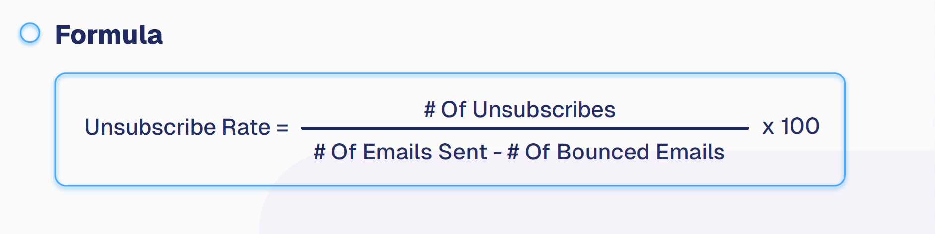 unsubscribe rate kpi