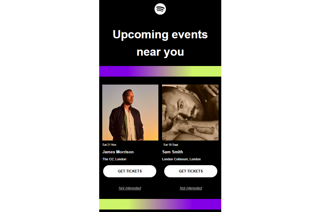 spotify email campaign example