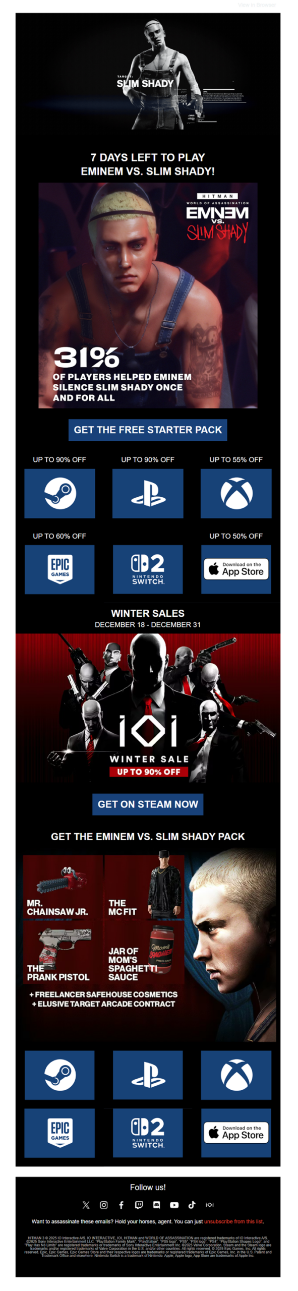 IO Interactive’s limited-time event email