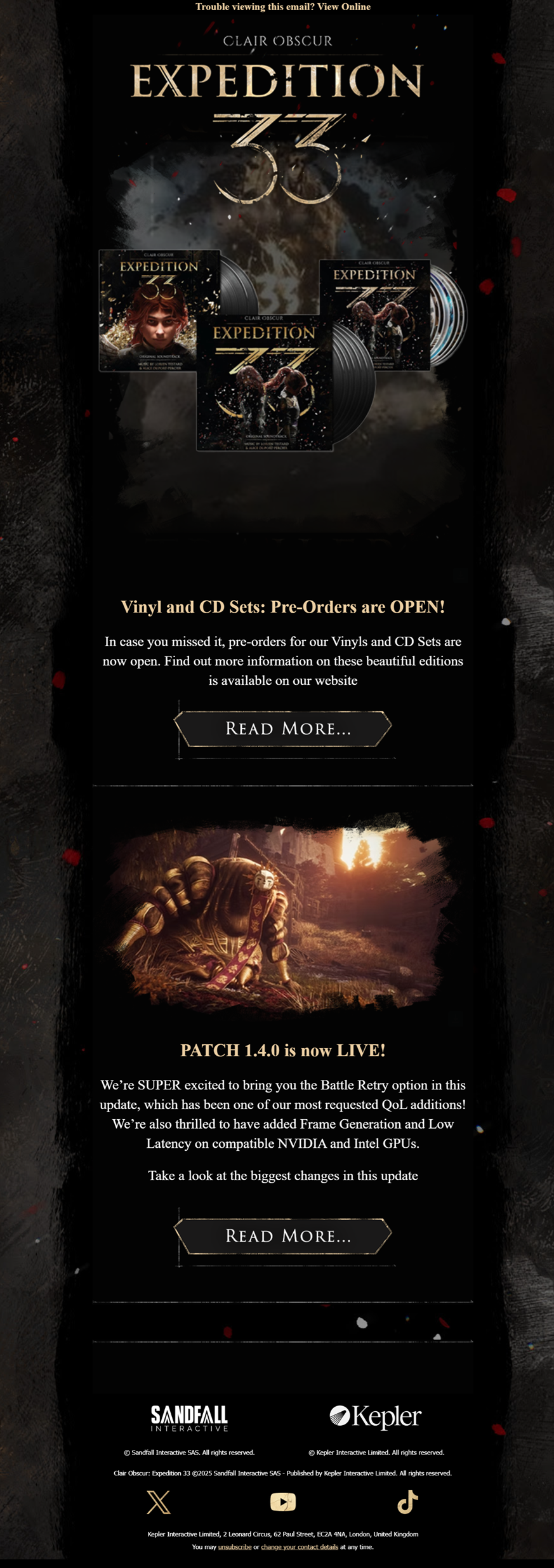 Sandfall Interactive’s update and merch announcement
